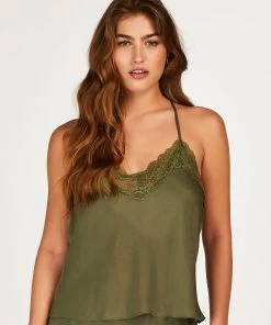 Cami Top Satin - Groen