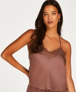 Cami Top Satin - Bruin
