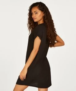 Nachthemd Ronde Hals - Zwart -Lingerie Verkoop 201723 4