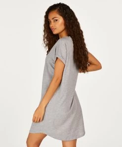 Nachthemd Ronde Hals - Grijs -Lingerie Verkoop 201733 4