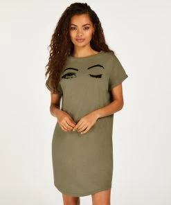 Nachthemd Ronde Hals - Groen