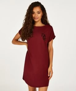 Nachthemd Ronde Hals - Rood