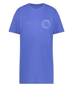 Nachthemd Ronde Hals - Blauw -Lingerie Verkoop 201762 5