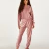 Joggingbroek Velours Rib - Roze -Lingerie Verkoop 201787 1