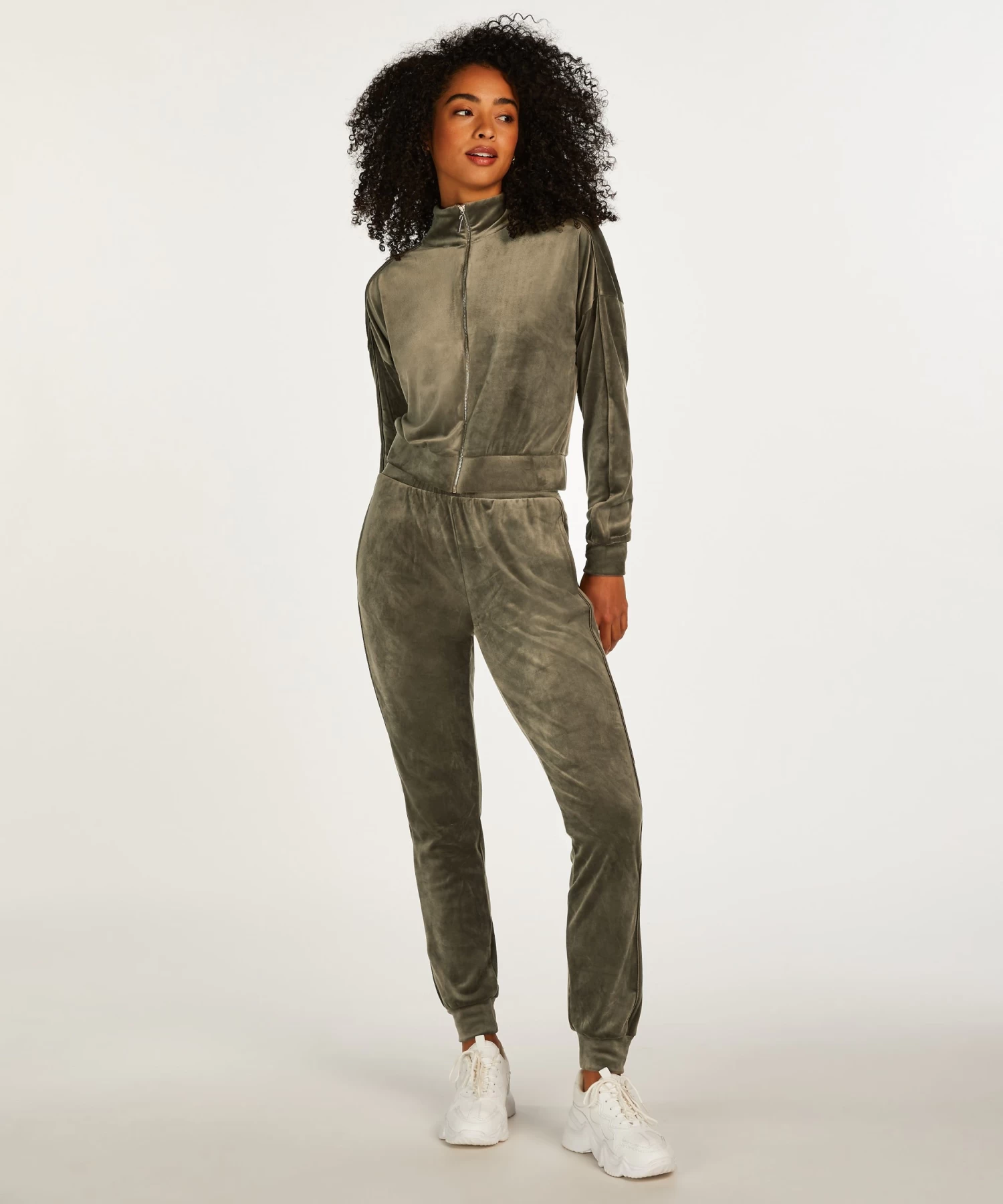 Joggingbroek Velours - Groen 3 Joggingbroek Velours - Groen