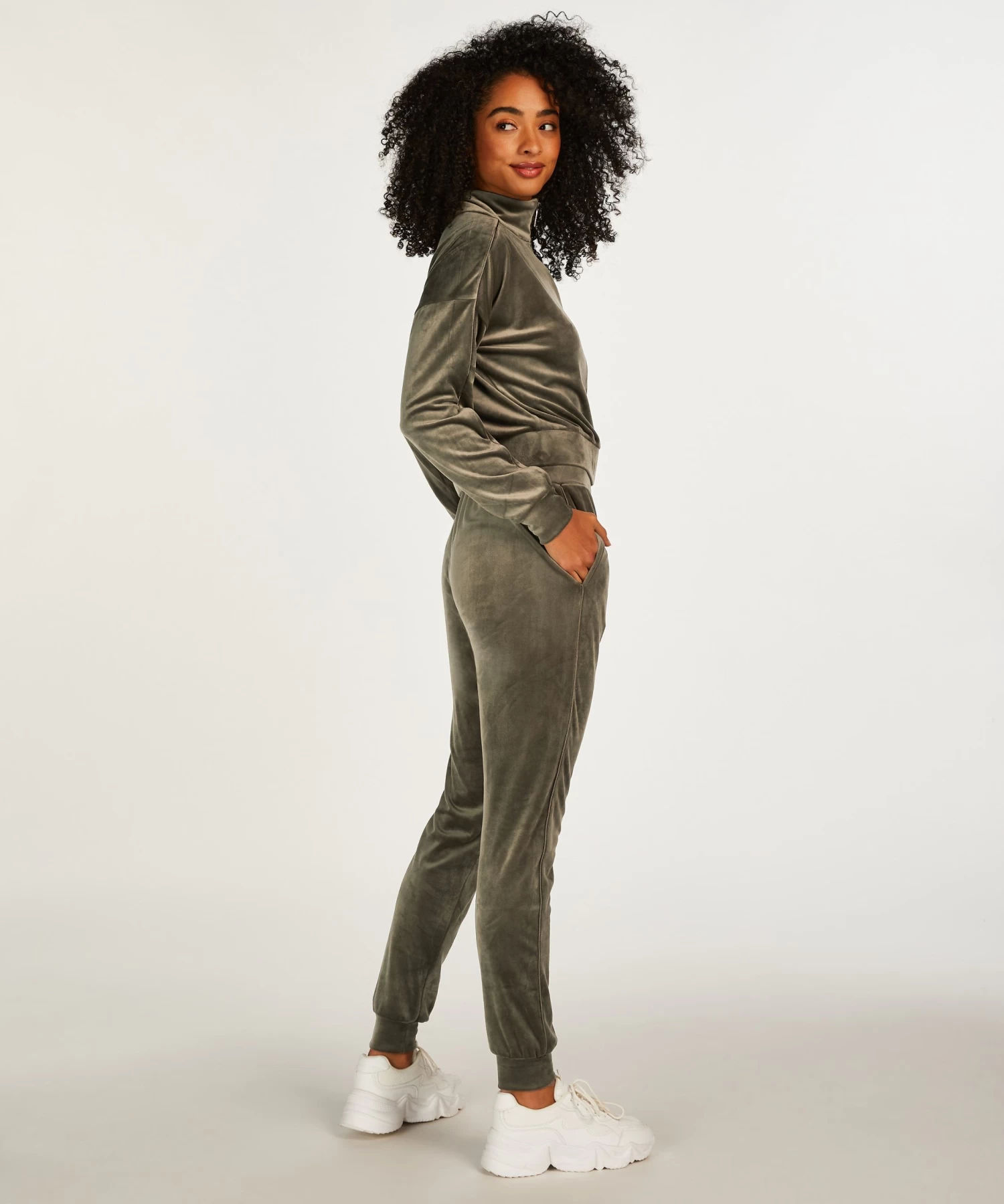 Joggingbroek Velours - Groen 5 Joggingbroek Velours - Groen - Afbeelding 3