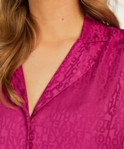 Jacket Lange Mouwen Satijn - Roze -Lingerie Verkoop 201813 2