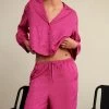 Jacket Lange Mouwen Satijn - Roze -Lingerie Verkoop 201813 7