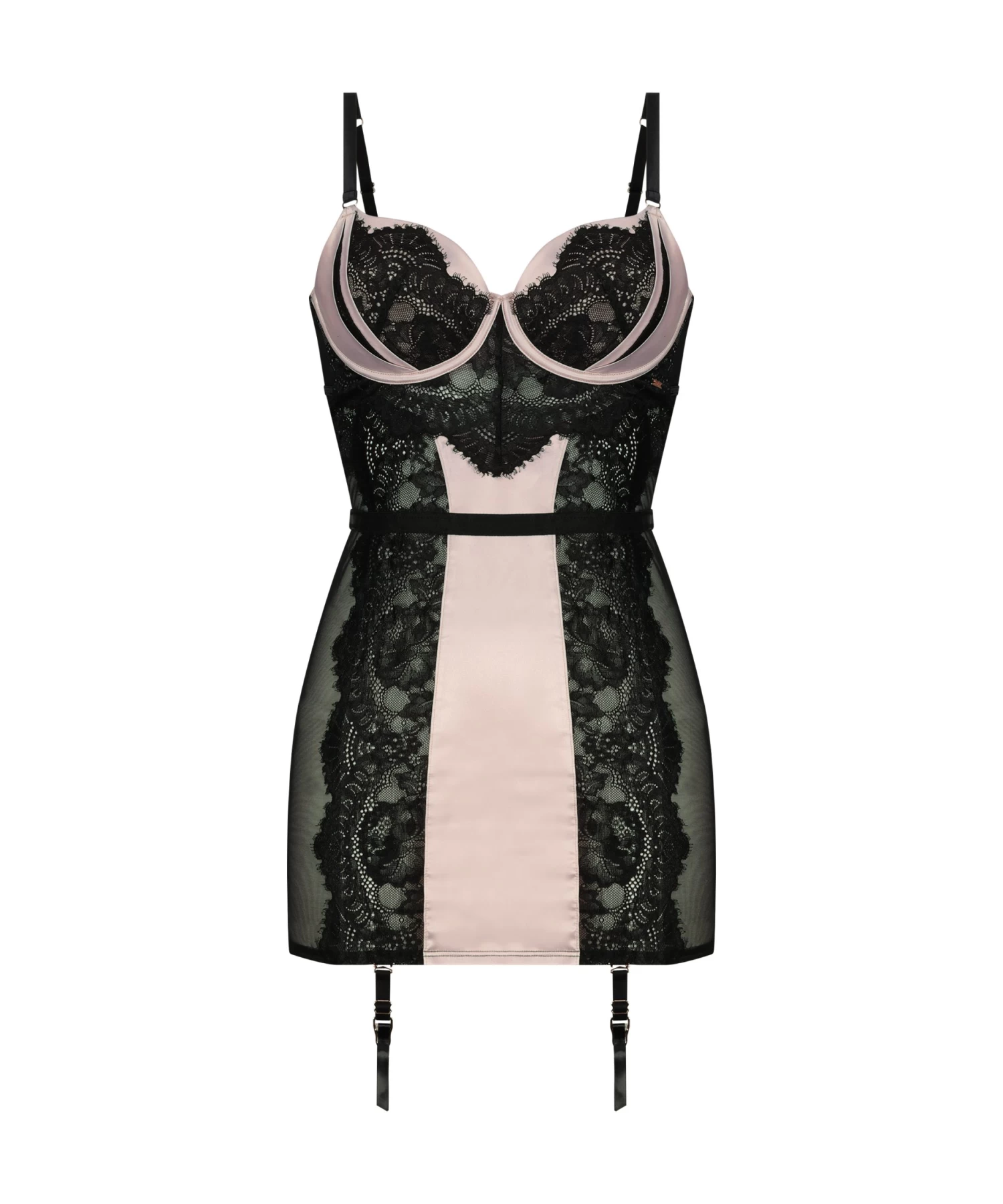 Voorgevormde Beugel Slipdress Daan - Zwart 6 Voorgevormde Beugel Slipdress Daan - Zwart - Afbeelding 4