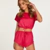 Pyjama Short Satin - Roze -Lingerie Verkoop 201997 1