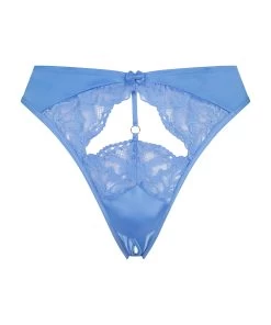 Brazilian Met Open Kruis Extrovert - Blauw -Lingerie Verkoop 202030 5