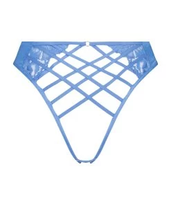 Brazilian Met Open Kruis Extrovert - Blauw -Lingerie Verkoop 202030 6