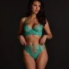 Brazilian Met Open Kruis Monet - Groen -Lingerie Verkoop 202038 1