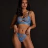 Hoog Uitgesneden String Pleasure - Blauw