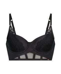Voorgevormde Longline Beugel Bh Jacqueline - Zwart -Lingerie Verkoop 202046 5