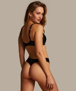 Hoog Uitgesneden String Jacqueline - Zwart -Lingerie Verkoop 202049 4