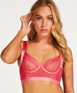 Niet-voorgevormde Longline Beugel Bh Hana - Roze