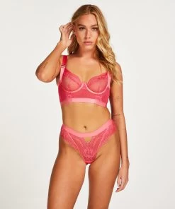 Niet-voorgevormde Longline Beugel Bh Hana - Roze -Lingerie Verkoop 202085 3