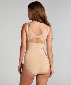 Naadloze Corrigerend Slip Met Hoge Taille - Beige -Lingerie Verkoop 202142 4