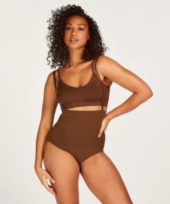 Naadloze Corrigerend Slip Met Hoge Taille - Rood