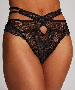 Hoge String Pleasure - Zwart -Lingerie Verkoop 202148 2