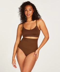 Naadloze Corrigerend String Met Hoge Taille - Rood -Lingerie Verkoop 202149 3