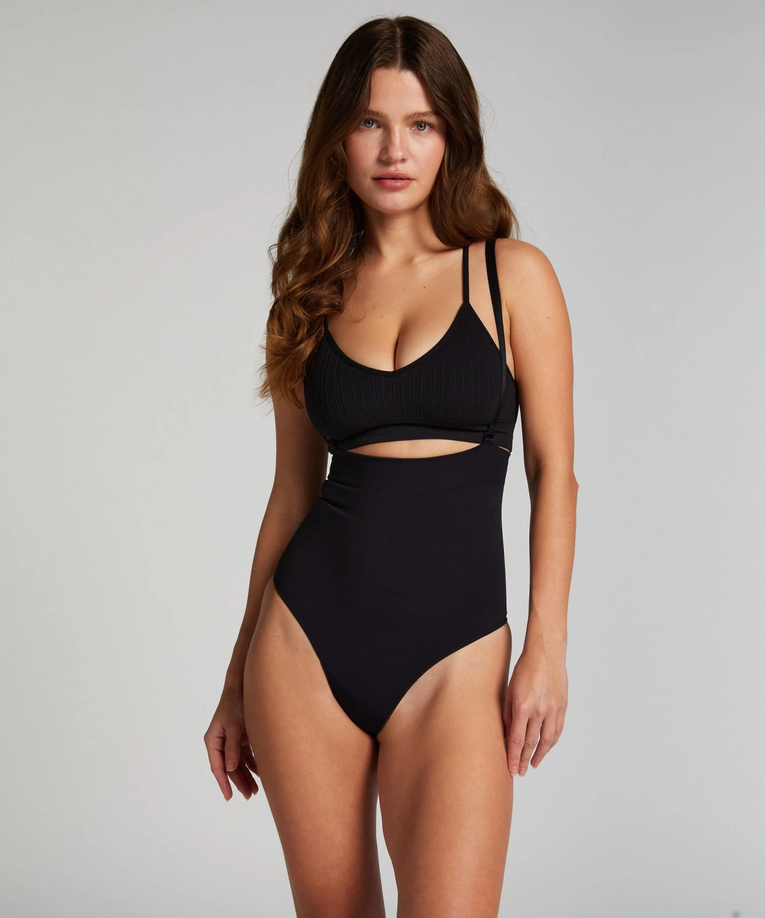 Naadloze Corrigerend String Met Hoge Taille - Zwart 3 Naadloze Corrigerend String Met Hoge Taille - Zwart