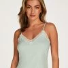 Cami Top Rib Lace - Groen -Lingerie Verkoop 202318 1