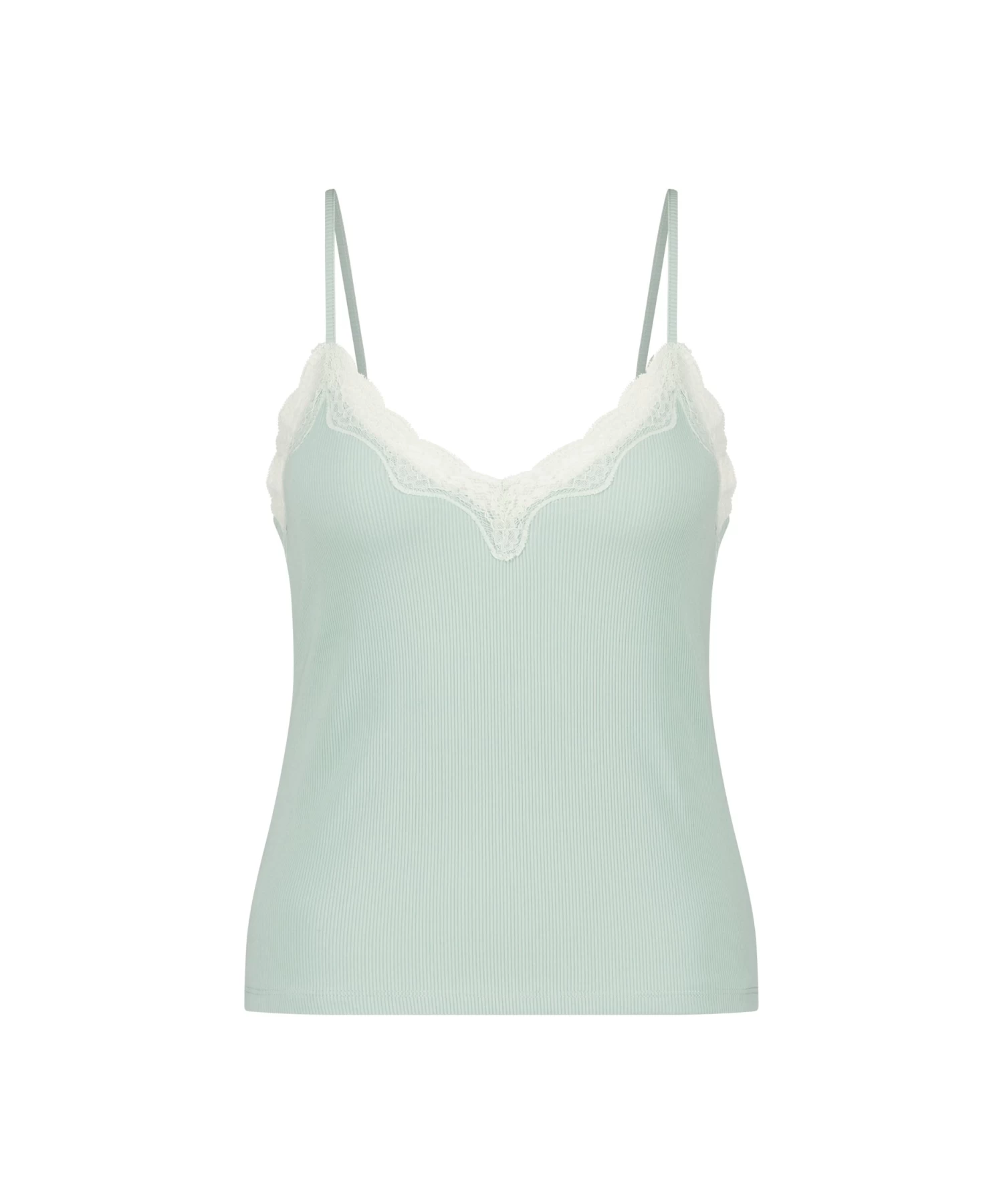 Cami Top Rib Lace - Groen 7 Cami Top Rib Lace - Groen - Afbeelding 5
