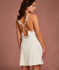 Slipdress Satin Lace - Wit -Lingerie Verkoop 202335 4