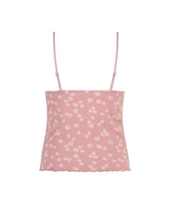 Cami Top Rib Lace - Roze -Lingerie Verkoop 202341 6