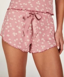 Ribbed Lace Shorts - Roze 8 Ribbed Lace Shorts - Roze -Lingerie Verkoop 202342 2