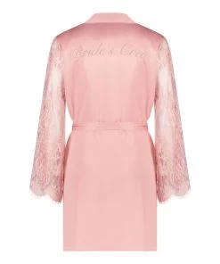 Kimono Satijn Bridal - Roze -Lingerie Verkoop 202352 6