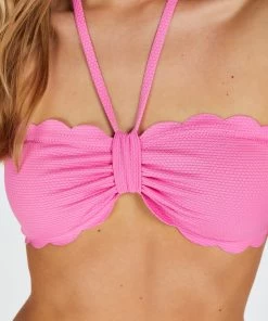 Bandeau Bikinitop Scallop - Roze -Lingerie Verkoop 203020 2
