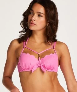 Voorgevormde Beugel Bikinitop Scallop - Roze