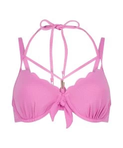 Voorgevormde Beugel Bikinitop Scallop - Roze -Lingerie Verkoop 203021 5