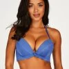 Voorgevormde Push-up Beugel Bikinitop Scallop Cup A - E - Blauw -Lingerie Verkoop 203050 1