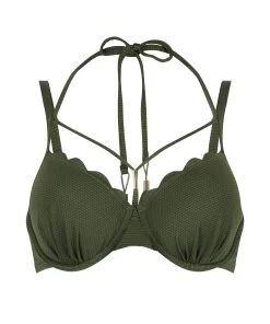Voorgevormde Beugel Bikinitop Scallop - Groen -Lingerie Verkoop 203053 5
