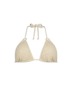 Triangel Bikinitop Lurex Crochet - Wit -Lingerie Verkoop 203057 5