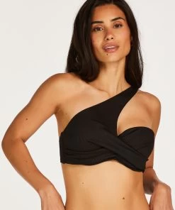 Voorgevormde Push-up Beugel Bikinitop Nero Rib - Zwart