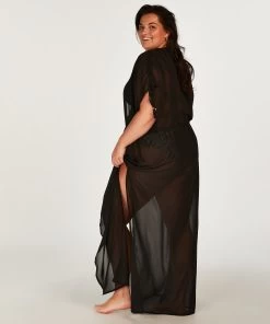 Kimono Sheer - Zwart -Lingerie Verkoop 203344 13