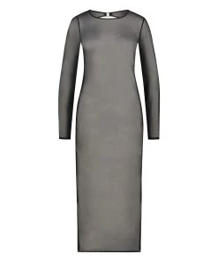 Lange Jurk Sheer - Zwart -Lingerie Verkoop 203353 5
