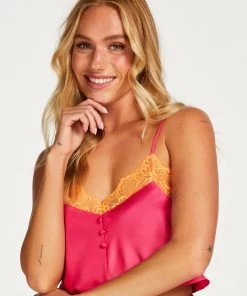 Top Satin Lace - Roze