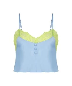 Top Satin Lace - Blauw -Lingerie Verkoop 203837 5